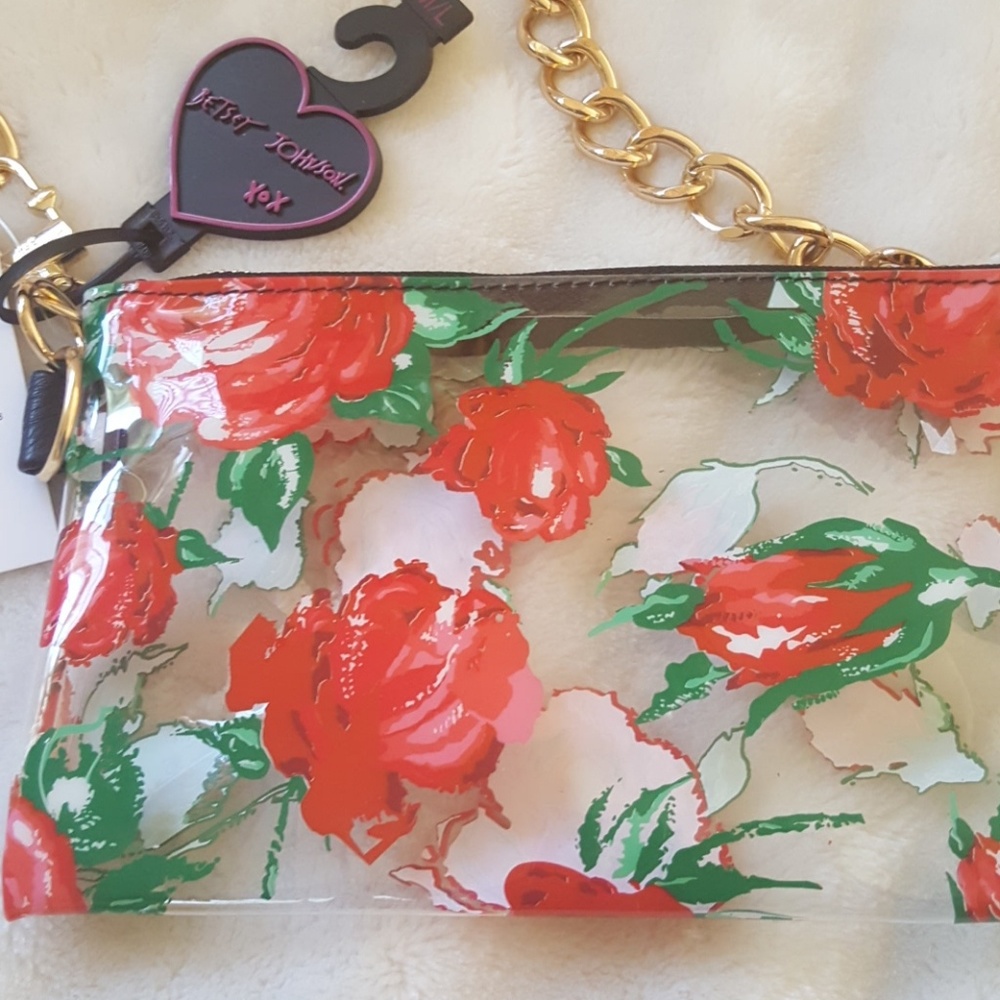 Betsey Johnson Rose Print Bag - Picture 2 of 5